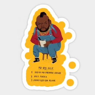 Mr T to-do-list Sticker